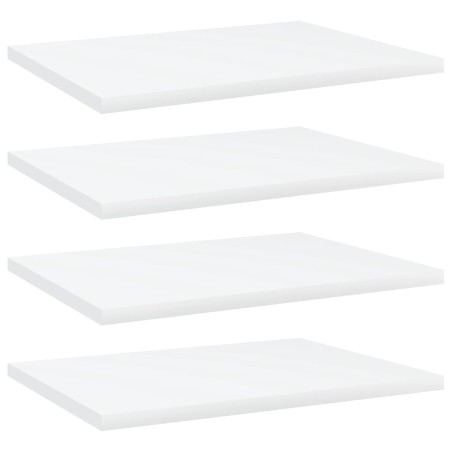 Ripiani per Libreria 4pz Bianchi 40x30x1,5 cm Legno Multistrato