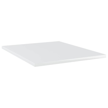 Ripiani per Libreria 4 pz Bianco Lucido 40x50x1,5cm Multistrato