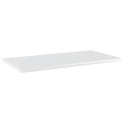 Ripiani per Libreria 4 pz Bianco Lucido 60x30x1,5cm Multistrato