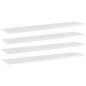 Ripiani per Libreria 4pz Bianco Lucido 100x20x1,5cm Multistrato Ripiani per Libreria 4pz Bianco Lucido 100x20x1,5cm Multistrato