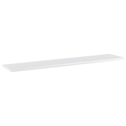 Ripiani per Libreria 4pz Bianco Lucido 100x20x1,5cm Multistrato