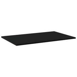 Ripiani per Libreria 4pz Neri 80x50x1,5cm in Legno Multistrato