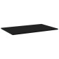 Ripiani per Libreria 4pz Neri 80x50x1,5cm in Legno Multistrato