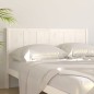 Testiera per Letto Bianca 185,5x4x100 cm Legno Massello di Pino