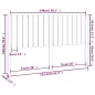 Testiera per Letto Bianca 155,5x4x100 cm Legno Massello di Pino Testiera per Letto Bianca 155,5x4x100 cm Legno Massello di Pino