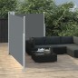 vidaXL Tenda da Sole Laterale Retrattile Antracite 140x600 cm