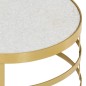 vidaXL Set Tavolini da Salotto 2 pz Marmo Ottone e Bianco