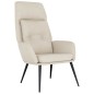 vidaXL Poltrona Rilassante Crema in Similpelle Scamosciata vidaXL Poltrona Rilassante Crema in Similpelle Scamosciata