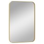Specchio da Parete Dorato 40x60 cm Rettangolare