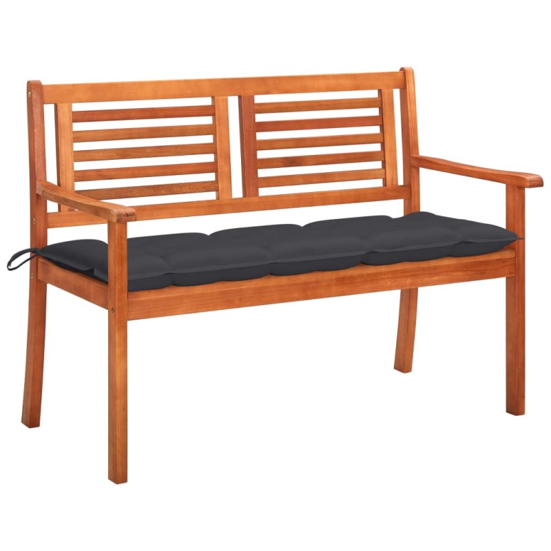 Panchina da Giardino e Cuscino 2 Posti 120cm Eucalipto Massello Panchina da Giardino e Cuscino 2 Posti 120cm Eucalipto Massello