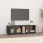 Mobile Porta TV Grigio 140x40x40 cm in Legno Massello di Pino Mobile Porta TV Grigio 140x40x40 cm in Legno Massello di Pino
