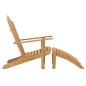Sedie Adirondack con Poggiapiedi 2 pz in Legno Massello di Teak Sedie Adirondack con Poggiapiedi 2 pz in Legno Massello di Teak