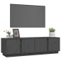 Mobile Porta TV Grigio 140x40x40 cm in Legno Massello di Pino Mobile Porta TV Grigio 140x40x40 cm in Legno Massello di Pino