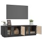 Mobile Porta TV Grigio 140x40x40 cm in Legno Massello di Pino Mobile Porta TV Grigio 140x40x40 cm in Legno Massello di Pino