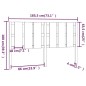 Testiera per Letto Bianca 185,5x4x100 cm Legno Massello di Pino Testiera per Letto Bianca 185,5x4x100 cm Legno Massello di Pino