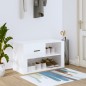 Scarpiera Bianco Lucido 80x35x45 cm in Legno Multistrato Scarpiera Bianco Lucido 80x35x45 cm in Legno Multistrato