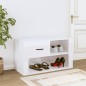 Scarpiera Bianco Lucido 80x35x45 cm in Legno Multistrato Scarpiera Bianco Lucido 80x35x45 cm in Legno Multistrato