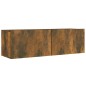 Set Mobili Porta TV 8pz Rovere Fumo in Legno Multistrato Set Mobili Porta TV 8pz Rovere Fumo in Legno Multistrato