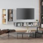 Set di Mobili Porta TV 4 pz Grigio Sonoma in Legno Multistrato Set di Mobili Porta TV 4 pz Grigio Sonoma in Legno Multistrato