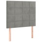 Testiera 2 pz Grigio Chiaro 80x5x78/88 cm in Velluto Testiera 2 pz Grigio Chiaro 80x5x78/88 cm in Velluto