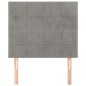 Testiera 2 pz Grigio Chiaro 80x5x78/88 cm in Velluto Testiera 2 pz Grigio Chiaro 80x5x78/88 cm in Velluto