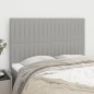 Testiere 4 pz Grigio Chiaro 72x5x78/88 cm in Tessuto Testiere 4 pz Grigio Chiaro 72x5x78/88 cm in Tessuto
