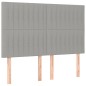 Testiere 4 pz Grigio Chiaro 72x5x78/88 cm in Tessuto Testiere 4 pz Grigio Chiaro 72x5x78/88 cm in Tessuto