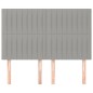 Testiere 4 pz Grigio Chiaro 72x5x78/88 cm in Tessuto Testiere 4 pz Grigio Chiaro 72x5x78/88 cm in Tessuto