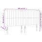 Testiere 4 pz Tortora 80x5x78/88 cm in Tessuto Testiere 4 pz Tortora 80x5x78/88 cm in Tessuto