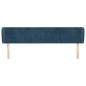 Testiera ad Orecchio Blu Scuro 163x23x78/88 cm in Velluto