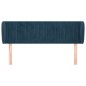 Testiera ad Orecchio Blu Scuro 147x23x78/88 cm in Velluto Testiera ad Orecchio Blu Scuro 147x23x78/88 cm in Velluto