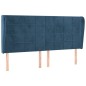 Testiera ad Orecchio Blu Scuro 163x23x118/128 cm in Velluto Testiera ad Orecchio Blu Scuro 163x23x118/128 cm in Velluto
