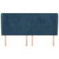 Testiera ad Orecchio Blu Scuro 163x23x118/128 cm in Velluto Testiera ad Orecchio Blu Scuro 163x23x118/128 cm in Velluto