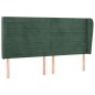 Testiera ad Orecchio Verde Scuro 163x23x118/128cm in Velluto Testiera ad Orecchio Verde Scuro 163x23x118/128cm in Velluto