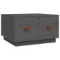Tavolino da Salotto Grigio 60x53x35cm in Legno Massello di Pino Tavolino da Salotto Grigio 60x53x35cm in Legno Massello di Pino