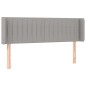 Testiera ad Orecchio Grigio Chiaro 147x16x78/88 cm in Tessuto Testiera ad Orecchio Grigio Chiaro 147x16x78/88 cm in Tessuto