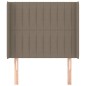 Testiera ad Orecchio Tortora 83x16x118/128 cm in Tessuto