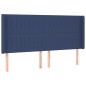Testiera ad Orecchio Blu 203x16x118/128 cm in Tessuto Testiera ad Orecchio Blu 203x16x118/128 cm in Tessuto
