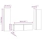 Set Mobili Porta TV 3 pz Rovere Marrone in Legno Multistrato Set Mobili Porta TV 3 pz Rovere Marrone in Legno Multistrato