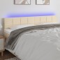 Testiera a LED Crema 160x5x78/88 cm in Tessuto Testiera a LED Crema 160x5x78/88 cm in Tessuto