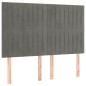 Testiera a LED Grigio Chiaro 144x5x118/128 cm in Velluto Testiera a LED Grigio Chiaro 144x5x118/128 cm in Velluto