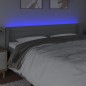 Testiera a LED Grigio Chiaro 163x16x78/88 cm in Tessuto Testiera a LED Grigio Chiaro 163x16x78/88 cm in Tessuto