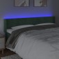 Testiera a LED Verde Scuro 163x16x78/88 cm in Velluto Testiera a LED Verde Scuro 163x16x78/88 cm in Velluto