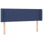 Testiera a LED Blu 147x16x78/88 cm in Tessuto