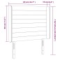 Testiera a LED Tortora 83x16x118/128 cm in Tessuto Testiera a LED Tortora 83x16x118/128 cm in Tessuto