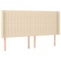 Testiera a LED Crema 163x16x118/128 cm in Tessuto Testiera a LED Crema 163x16x118/128 cm in Tessuto