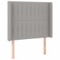 Testiera a LED Grigio Chiaro 83x16x118/128 cm in Tessuto Testiera a LED Grigio Chiaro 83x16x118/128 cm in Tessuto
