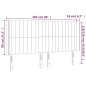 Testiera a LED Tortora 203x16x118/128 cm in Tessuto Testiera a LED Tortora 203x16x118/128 cm in Tessuto