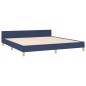 Giroletto con Testiera Blu 180x200 cm in Tessuto Giroletto con Testiera Blu 180x200 cm in Tessuto