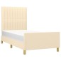 Giroletto con Testiera Crema 80x200 cm in Tessuto Giroletto con Testiera Crema 80x200 cm in Tessuto